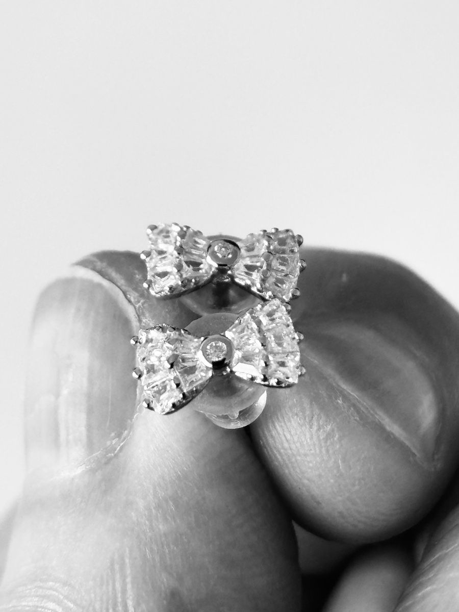 Orecchini pendenti & Orecchini a lobo: Studs Earrings. 925 Silver with moissanite stone. – Nuovo (secondo la descrizione) da Dübendorf venduto da S1973E 7