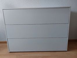Kommode weiss, 3 Schubladen