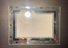 Herziger Glas Fotorahmen mit Herzchen 💞