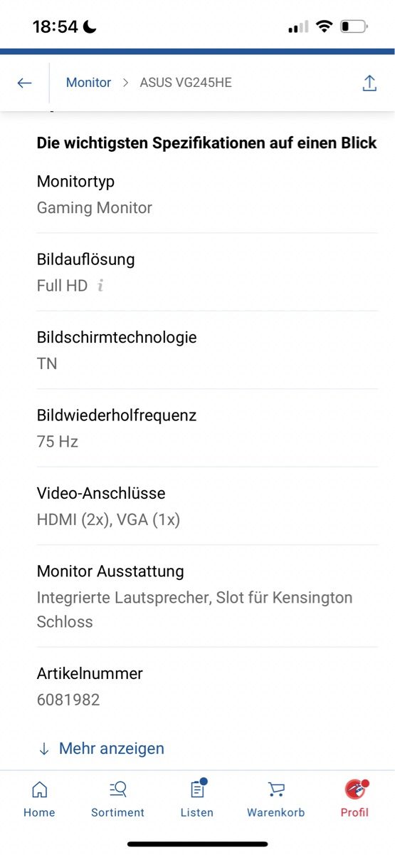 Asus Monitore: Monitor Asus – Gebraucht aus Otelfingen von Onkel.D 2