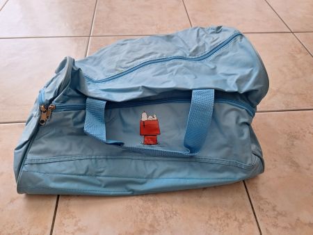 Kinder Reisetasche/Sporttasche hellblau, mit Snoppy