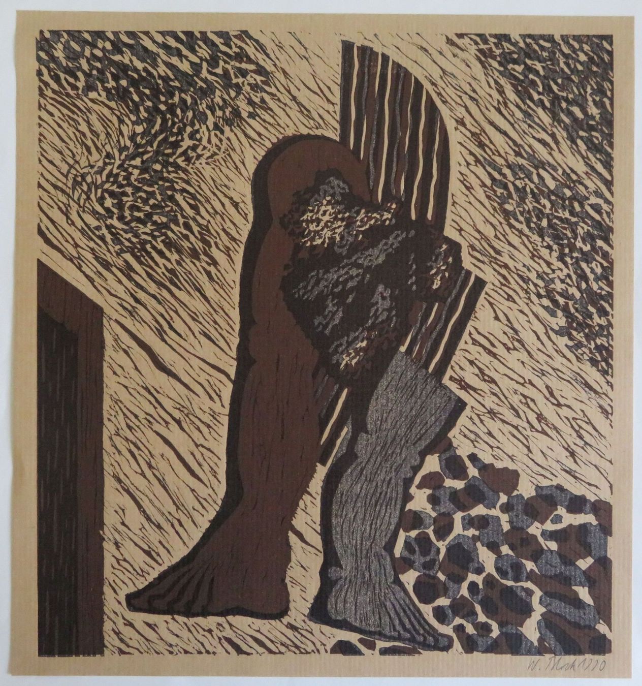 Xilografie: Graphik / Holzschnitt von Werner Block, 1990 – Usato da Oberriet SG venduto da ganesh435