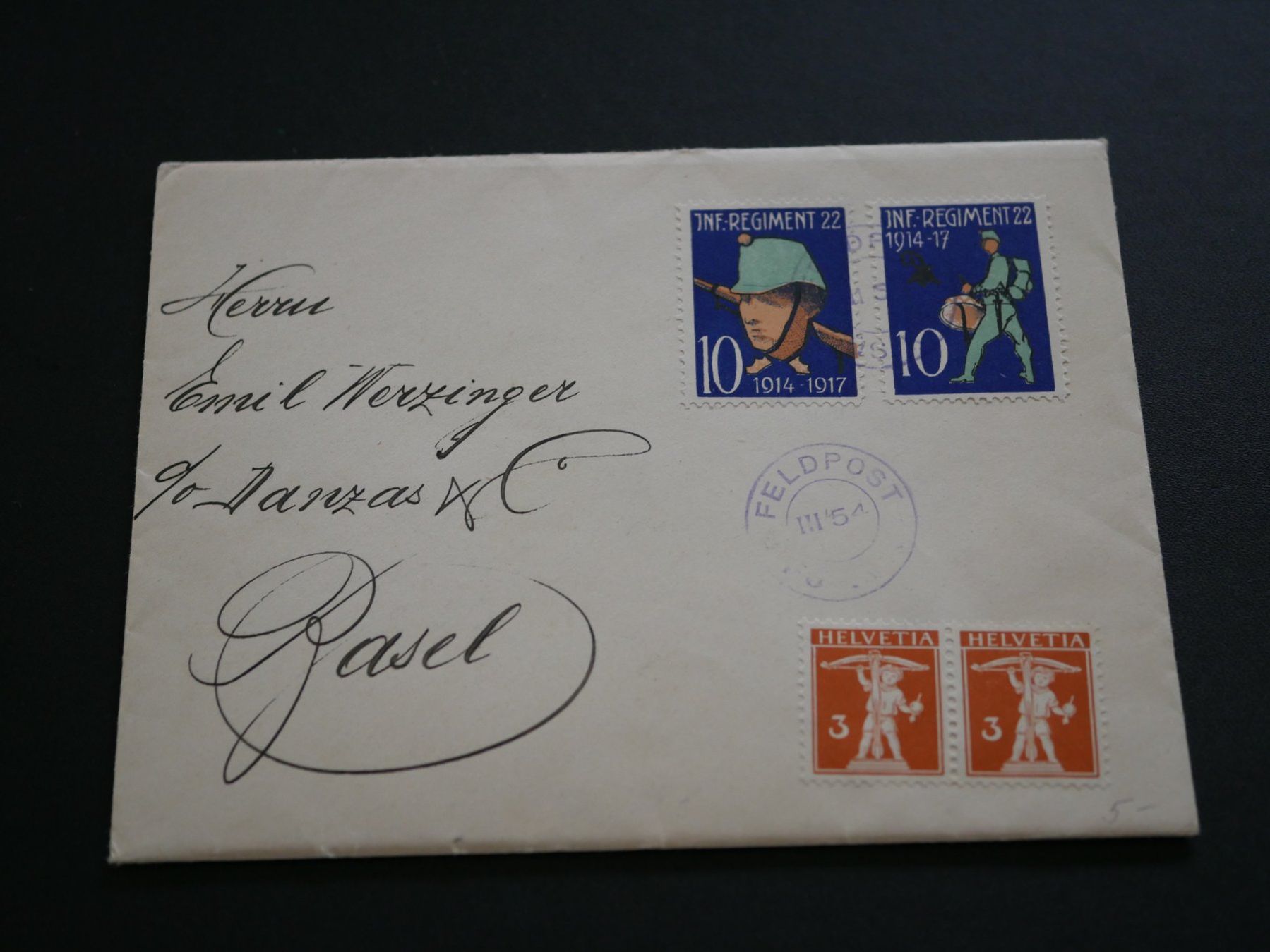 Tutti i francobolli: Feldpost-Brief Inf Regiment 22 – Usato da Kreuzlingen venduto da kar_kj82