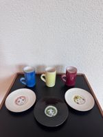 Drei Rabiusla Tassen mit Untertellern