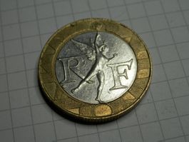 Frankreich 10 Franken, 2000 Rand mit den geriffelten und gla