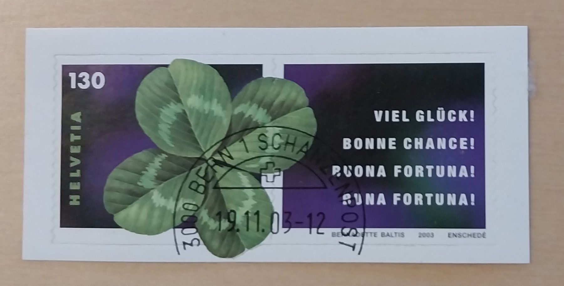Alle Briefmarken: Timbre CH 2003 - Porte-bonheur – Gebraucht aus Bussigny von jaqual