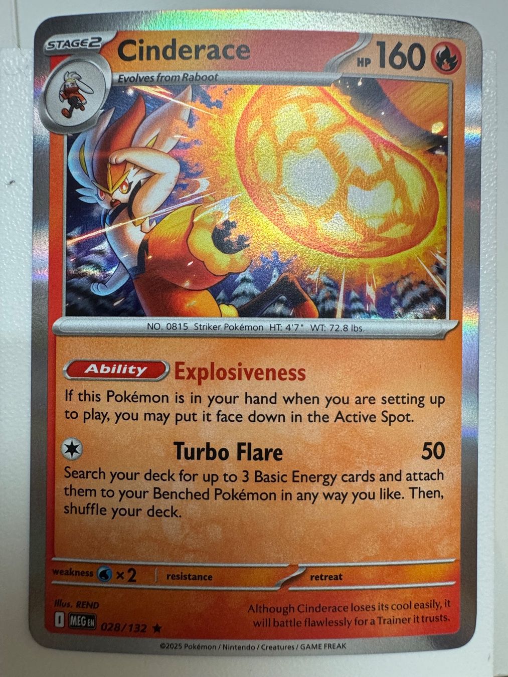 Pokémon Carte collezionabili: Cinderace | Reverse Holo | 028/132 | Pokémon TCG – Nuovo (secondo la descrizione) da Bassersdorf venduto da ero_9zp9