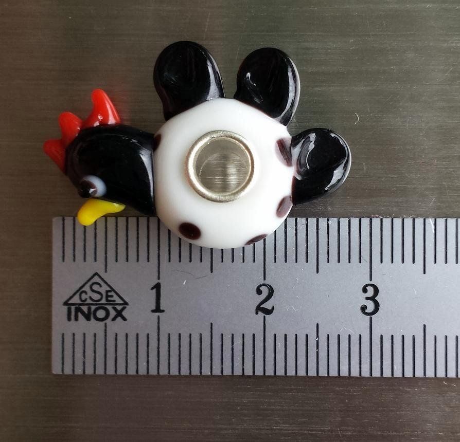 Perle (finte): Lampwork Hahn-Glasperle, Glass Bead – Nuovo (secondo la descrizione) da Langenthal venduto da flowersNbirds 1
