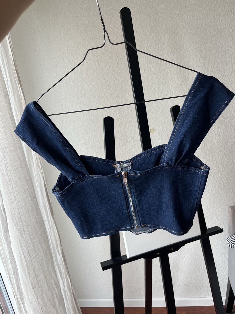 Top: Denim Bustier Top – Usato da Cham venduto da max_q5dz 2