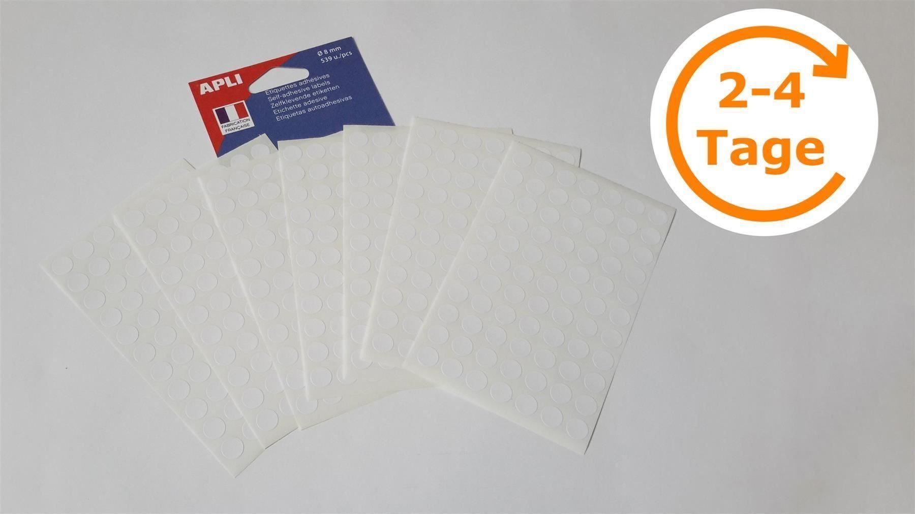 Sticker: Markierungspunkte, weiss, 8mm, 539 Stück – Nuovo e nell'imballaggio originale da St. Gallen venduto da cointec