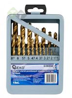 Bohrer-Set - 1 bis 10 mm - Titan HSS-Bohrer - 19-teilig