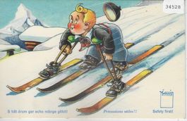 Precautions utiles - Safety first - Skifahrer - Minouvis