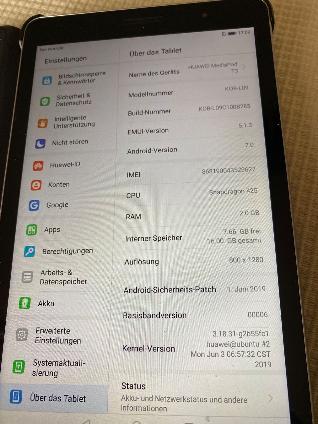Huawei Tablet PC: HUAWEI Mediapad T3 mit Hülle – Usato da Allenwinden venduto da Obalu 3