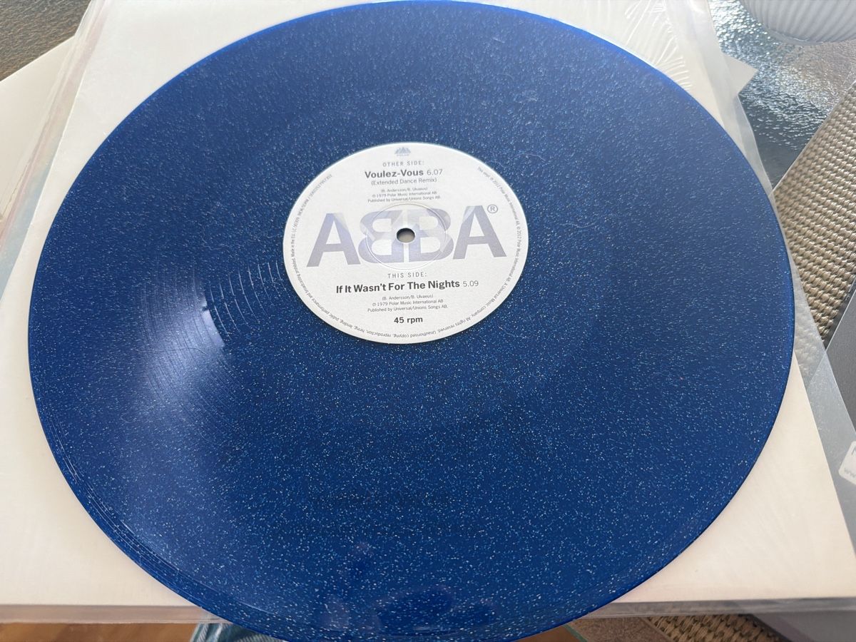 Dischi in vinile: ABBA blau Glitter Maxi Single Voulez-Vous RSD 2012 – Nuovo e nell'imballaggio originale da Solothurn venduto da Rginger12