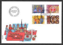 FDC Serie 656 - 659 ET Bern 3.9.1981 schön illustriert