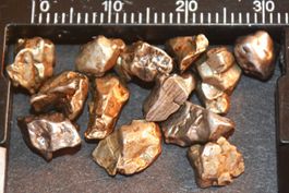 Mineralien Set L-4272 – 13 Stück Argentinischer Meteorit 50K