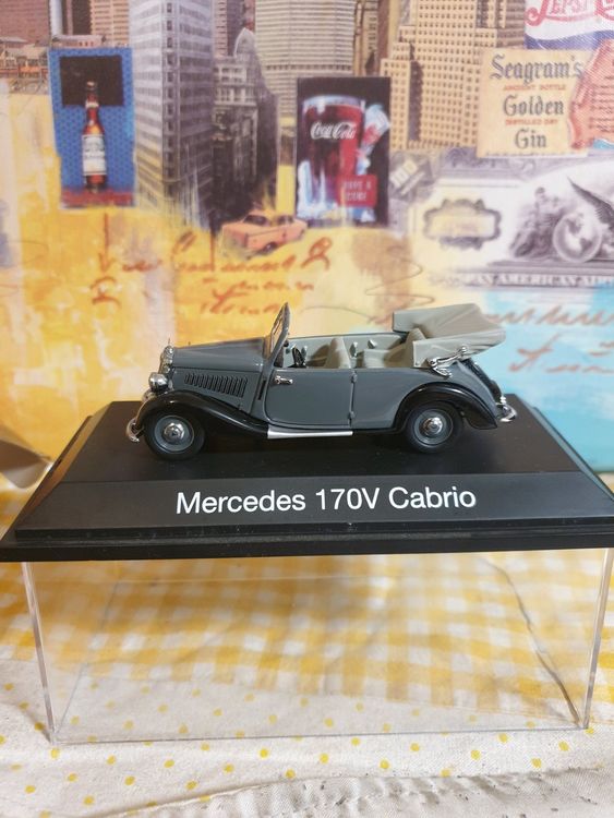 Miniature Schuco 1/43 – Mercedes 170V Berline Grise – Très Bon état Avec Boîte