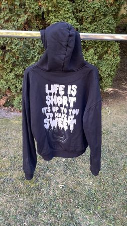 Lost Youth Hoodie / Kapuzenpullover – Schwarz mit Backprint