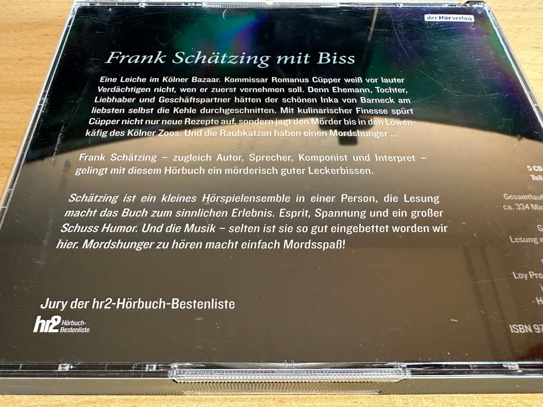 Hörbücher: Frank Schätzing – Mordshunger - 5 CD – Gebraucht aus Rikon im Tösstal von Alpenmutz 1