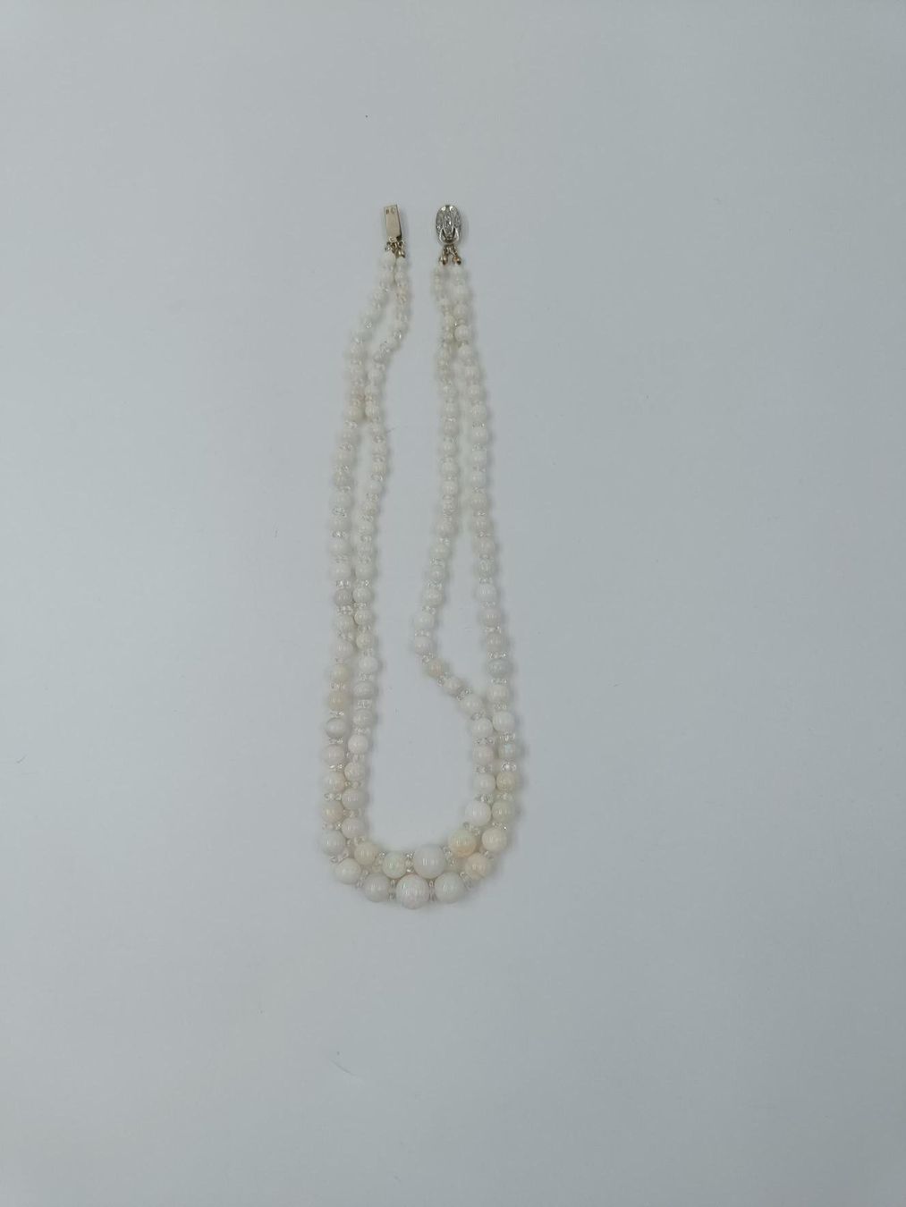 Ketten: WEISSES OPAL COLLIER MIT BERGKRISTALLEN – Gebraucht aus Luzern von EdiGem 7