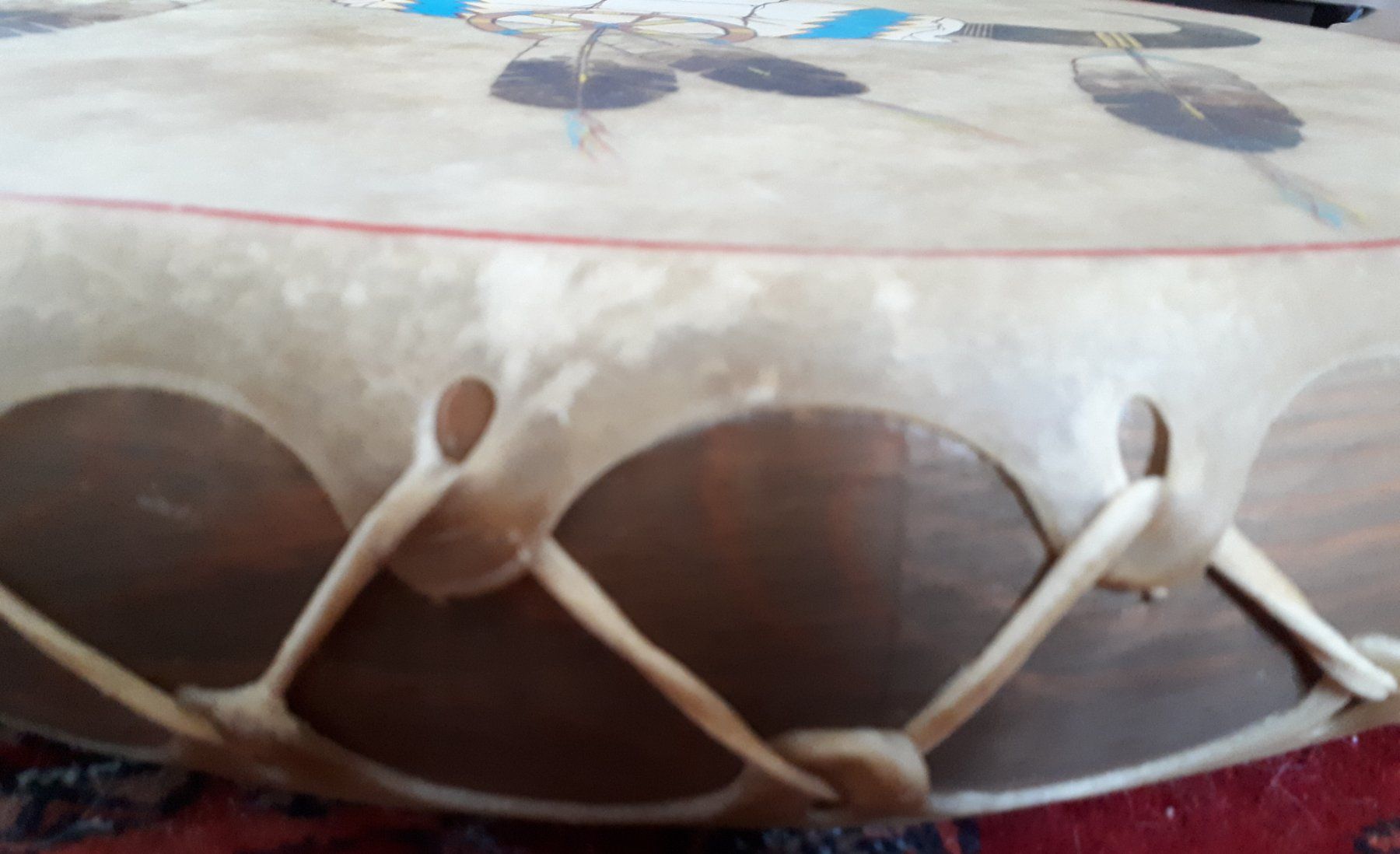 Strumenti musicali: Trommel handbemalt mit Schlegel – Usato da Kerns venduto da KIRSCHE06 1
