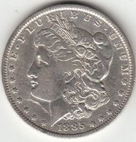 USA -- Morgan Dollar 1885 O, ss+