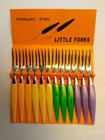 Little Fork, 12 Stück - Dessert Gabel Set 60er Jahre