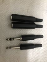 Lot de 2 connecteurs jack 6.35mm Neuf/Neu