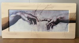 Gemälde 55x116cm "die Erschaffung Adams"