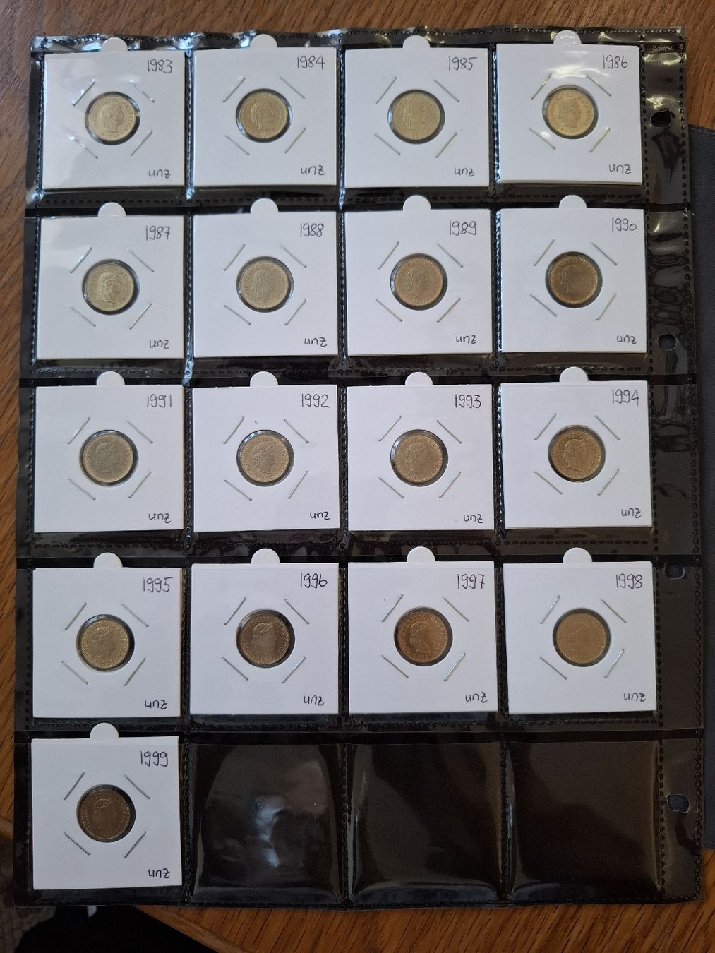 Alle Münzen: 5 Rappen Sammlung nr.41 – Gebraucht aus Hunzenschwil von Hardrock6 5