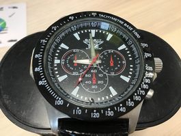 Spirit St. Louis Herren Uhr Chronograph Schwarz NICHTGETESTE