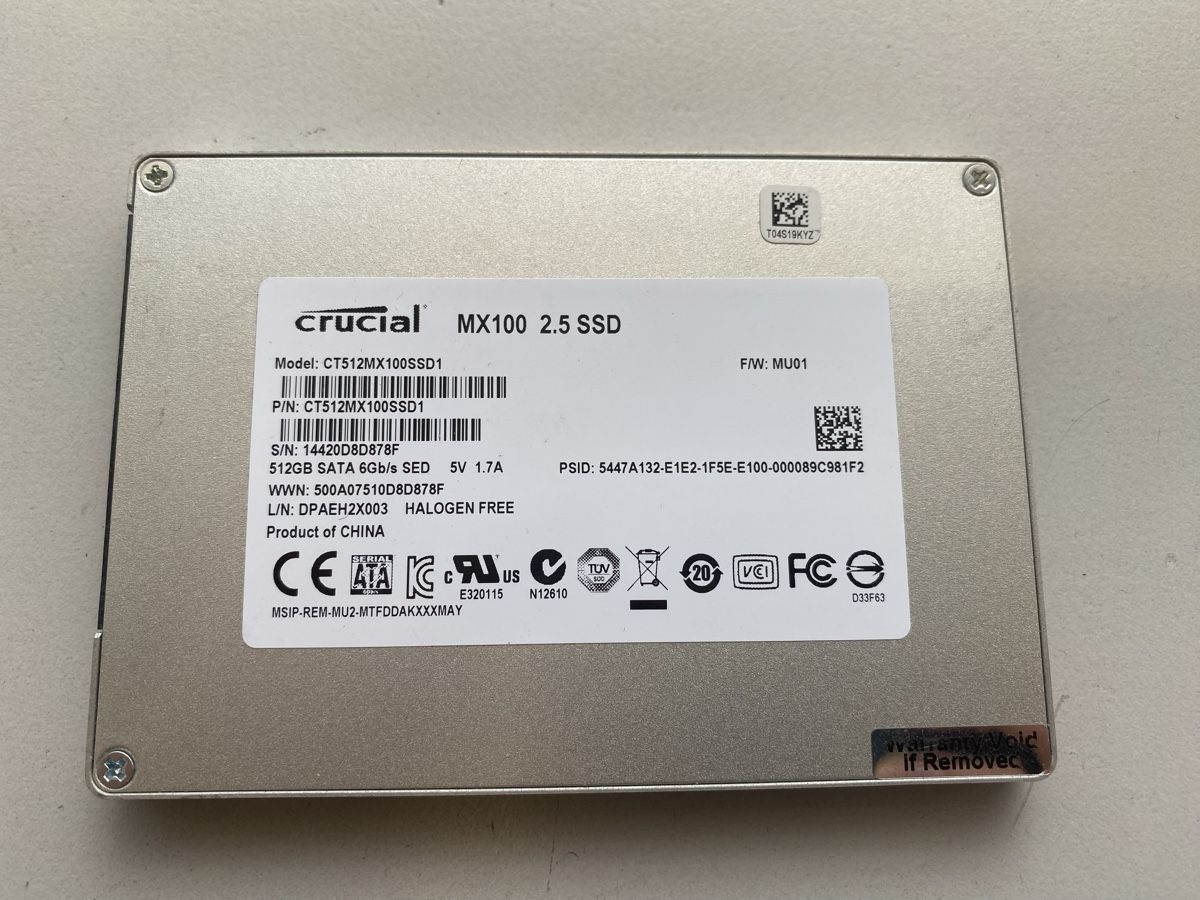 Crucial Dischi rigidi: SSD SATA 512Gb Crucial MX100 testé – Usato da Nyon venduto da nycomnyon