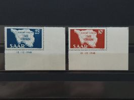 Saarland Mi-Nr. Br 260-261 Postfrisch Eckrand mit Druckdatum