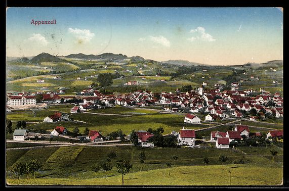 Ansichtskarten: AK Appenzell, Ortsansicht – Gebraucht aus Berlin von bartko-reher