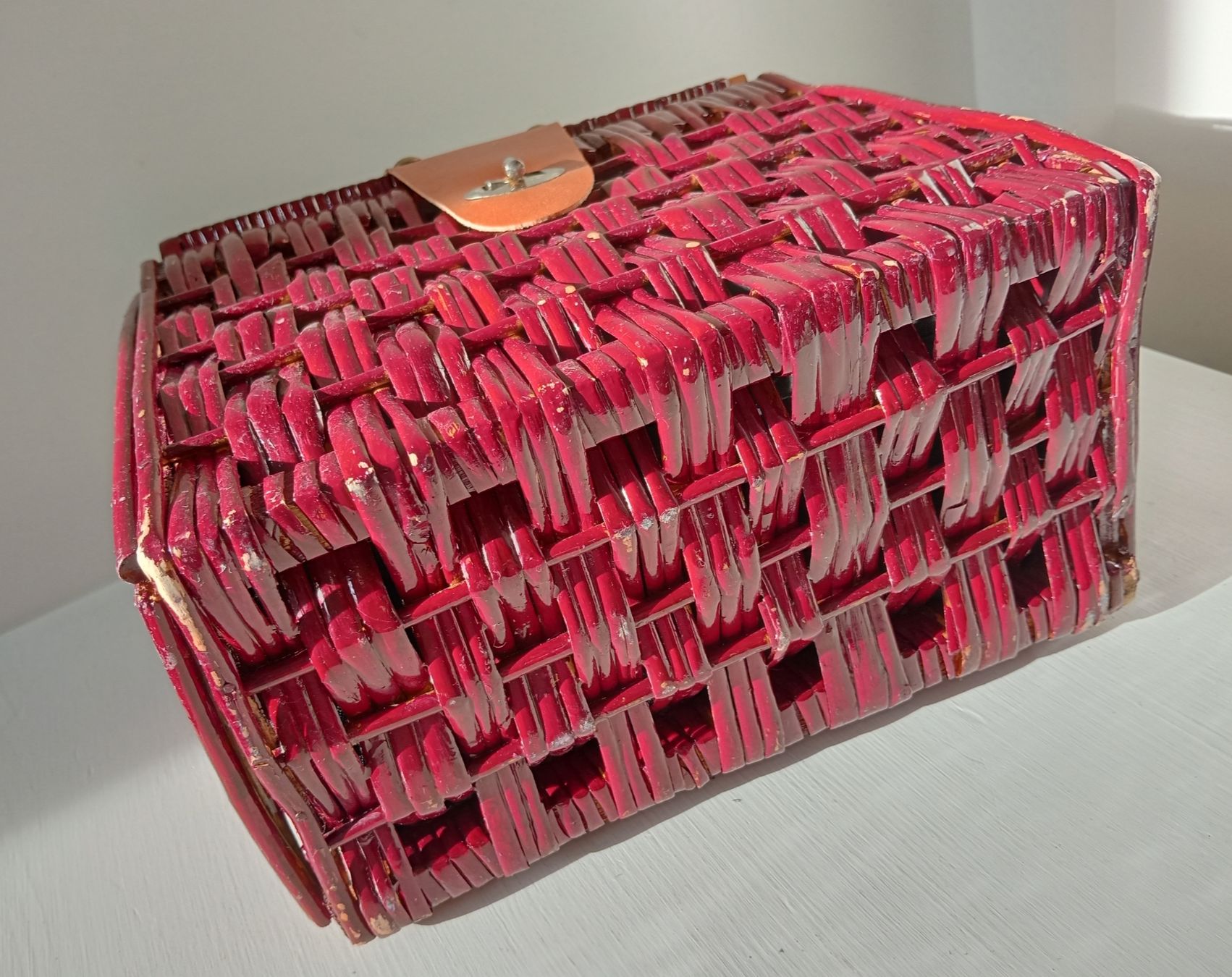 Altro in Antiquarato & Arte: Vintage Picknickkorb, Korb, Korbweide, Handgefertigt, Rot – Usato da Allschwil venduto da Evgeniia78 7