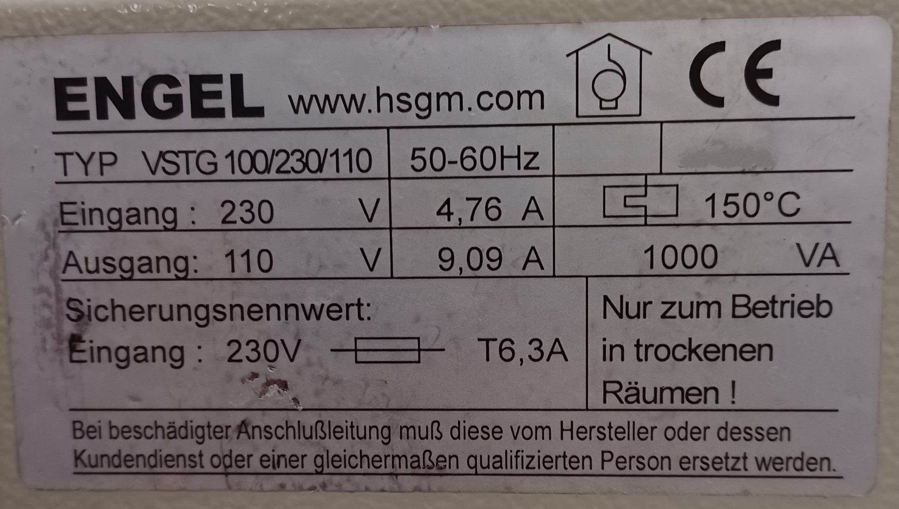 Laborzubehör: Engel VSTG 100/230/110 Autotransformer – Gebraucht aus Niederdorf von LeptonAG_Labor 2