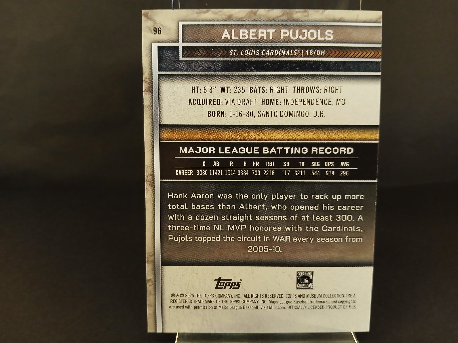 Topps Carte collezionabili: Topps Museum MLB Albert Pujols Base /25 – Nuovo (secondo la descrizione) da Schaffhausen venduto da Hariyama 1