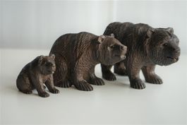 3 Bären, geschnitzt