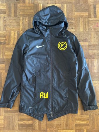 Nike Shield Jacke Herren S Schwarz Gelb Running Windbreaker
