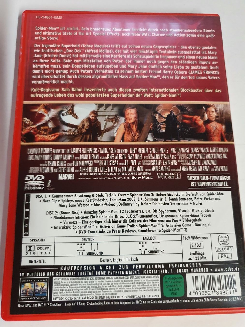 Tutti i DVDs: Spider-Man 2 DVD – Usato da Oberdorf BL venduto da BaldenEagle 3