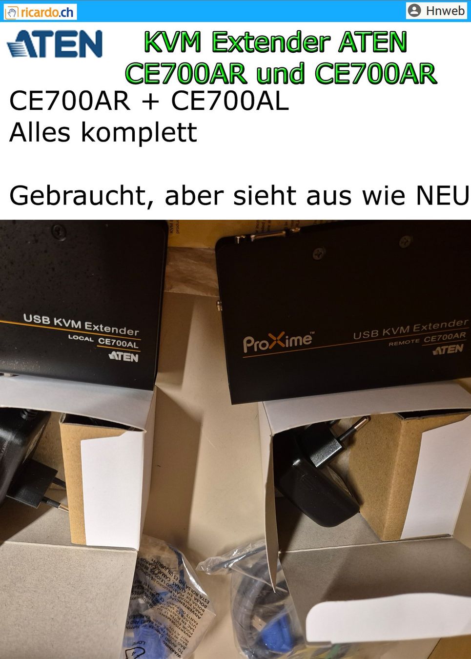 Unità & Adattatore: ATEN Proxime CE700AR USB KVM Remote Console Extender – Usato da Kaisten venduto da Hnweb 5