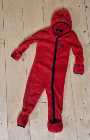 Flauschiger Jumpsuit/Overall, Gr. 74/80
