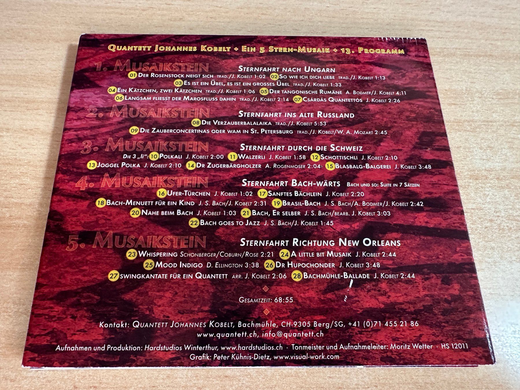 CD: K9 Quantett Johannes Kobelt Ein 5-Stern-Musaik 13. Programm – Usato da Rikon im Tösstal venduto da Alpenmutz 1