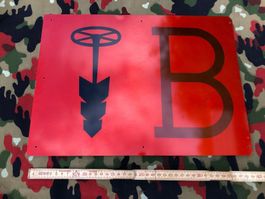 Schweizer Armee Blechschild Militär Militärschild Fahrzeug