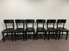 Set of 6 wooden chairs/sechs Stühle  - black