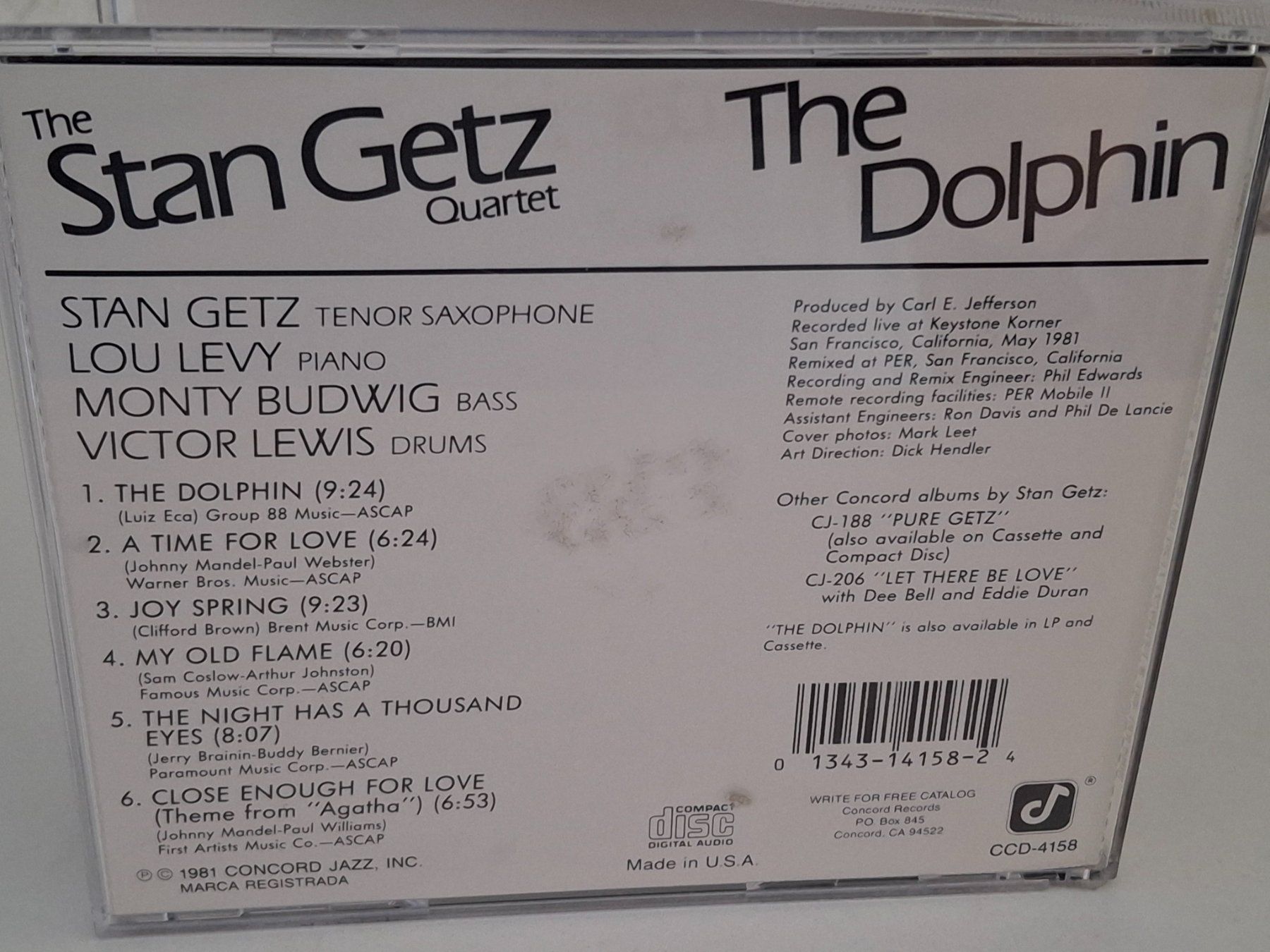 CDs: CD Stan Getz Quartet - The Dolphin – Gebraucht aus Aarberg von Jackup1 1