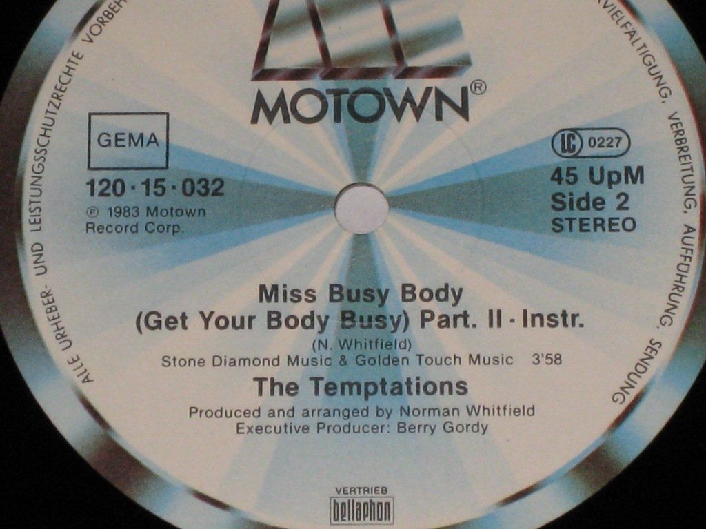 Schallplatten: MAXI - THE TEMPTATIONS - MISS BUSY BODY – Gebraucht aus Steckborn von Quo7 2