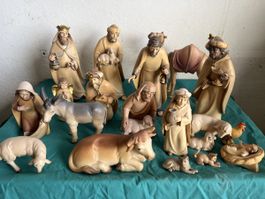 Krippenfiguren Konvolut Holz handbemalt gute Erhaltung