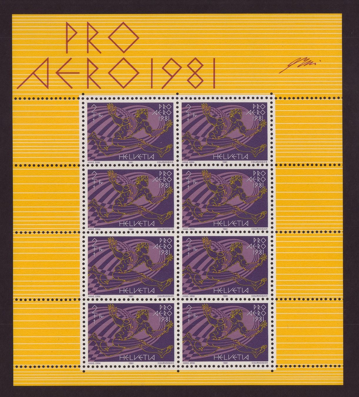 Tutti i francobolli: 1981 Pro Aero Bogen / Postpreis 24.00 / KW 40.00 – Usato da Eggersriet venduto da stamp303