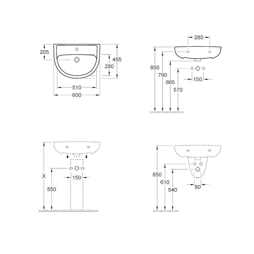 Spülbecken & Waschbecken: Waschtisch / Lavabo Keramik - 60 cm – Neu (gemäss Beschreibung) aus Reinach BL von HeTra20 2